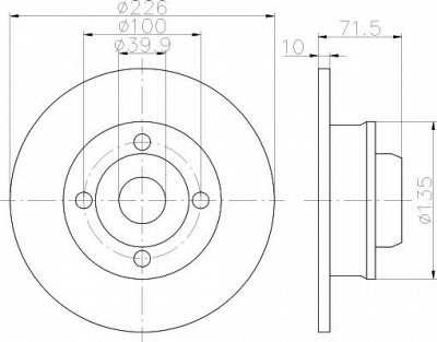 HELLA PAGID 8dd355113461 -  Тормозной диск